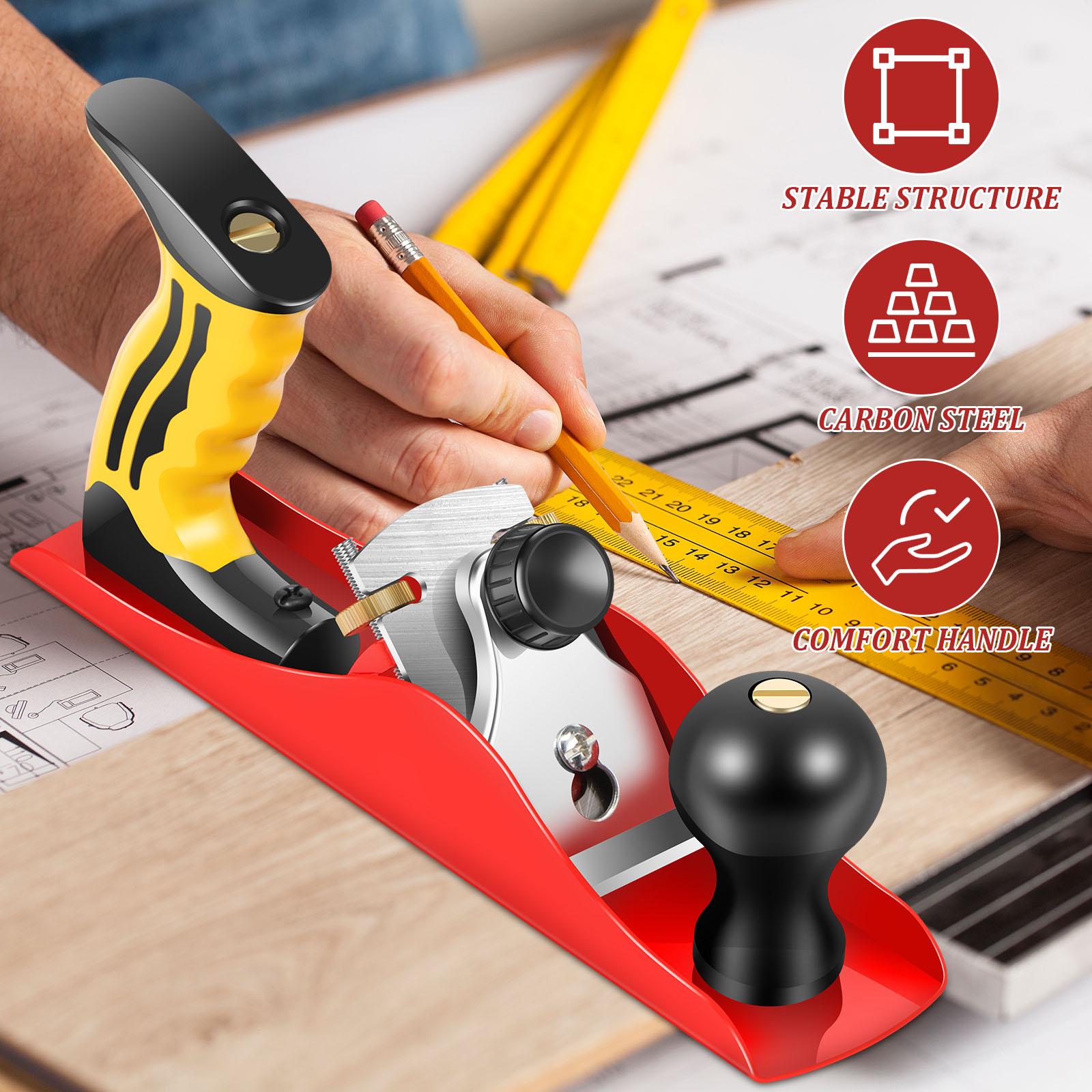 ชุดเครื่องไสไม้แบบมือถือ เครื่ - Hand Plane Block บทวิจารณ์และราคา