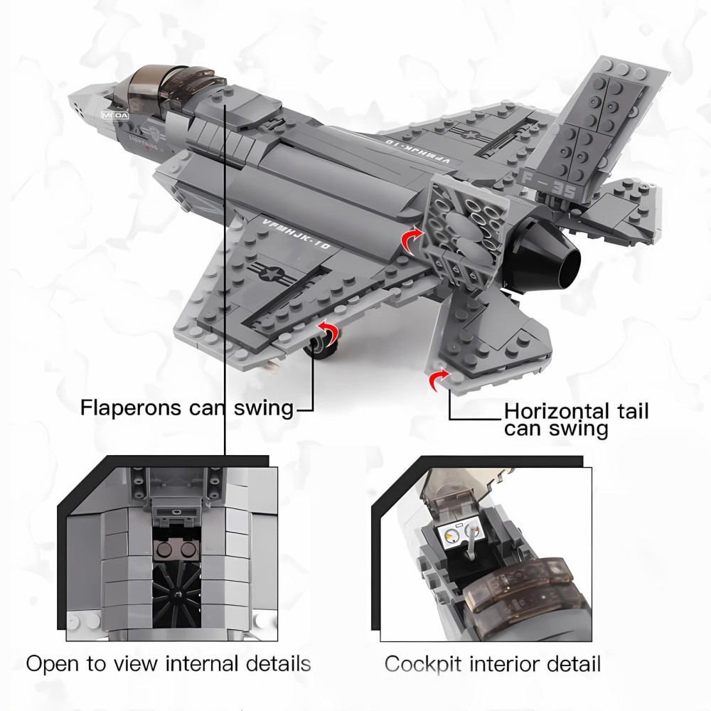 ตัวต่อเครื่องบิน F-35 Lightnin - Hand Plane Block บทวิจารณ์และราคา