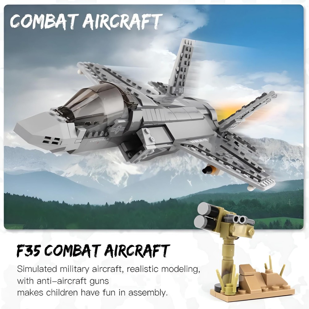 ตัวต่อเครื่องบิน F-35 Lightnin - Hand Plane Block บทวิจารณ์และราคา